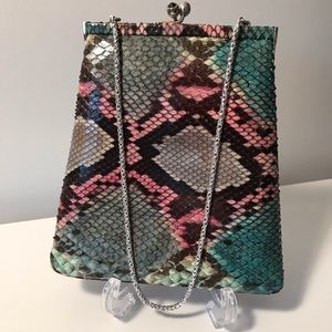 Judith Leiber python bag